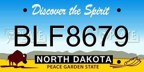 BLF8679 North Dakota License Plate