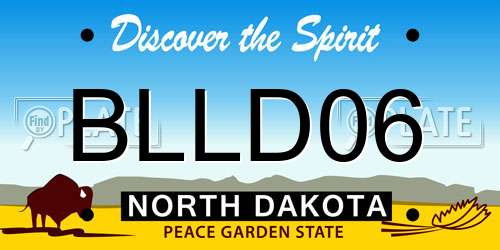 BLLD06 North Dakota License Plate