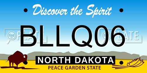 BLLQ06 North Dakota License Plate
