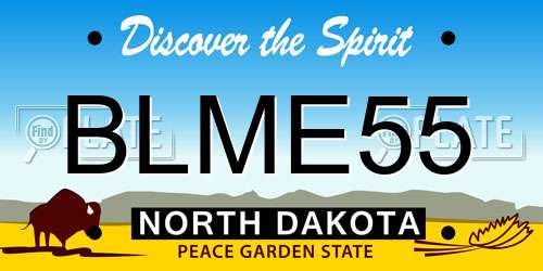 BLME55 North Dakota License Plate