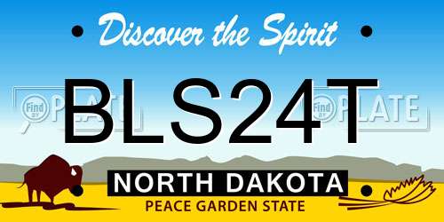 BLS24T North Dakota License Plate