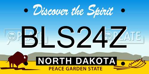 BLS24Z North Dakota License Plate