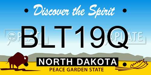 BLT19Q North Dakota License Plate