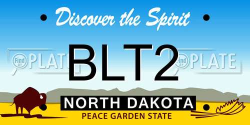 BLT2 North Dakota License Plate