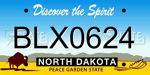 BLX0624 North Dakota License Plate