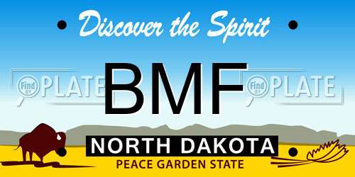 BMF North Dakota License Plate