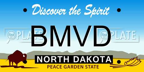 BMVD North Dakota License Plate