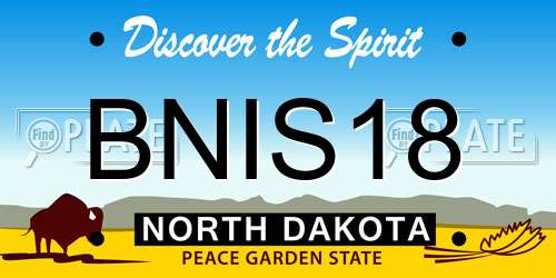BNIS18 North Dakota License Plate