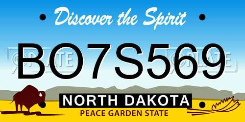 BO7S569 North Dakota License Plate