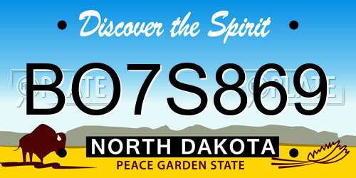 BO7S869 North Dakota License Plate