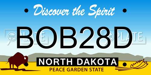BOB28D North Dakota License Plate