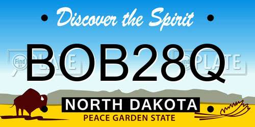 BOB28Q North Dakota License Plate