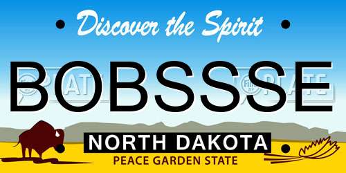 BOBSSSE North Dakota License Plate