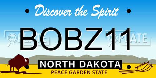 BOBZ11 North Dakota License Plate