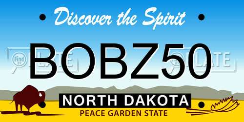BOBZ50 North Dakota License Plate