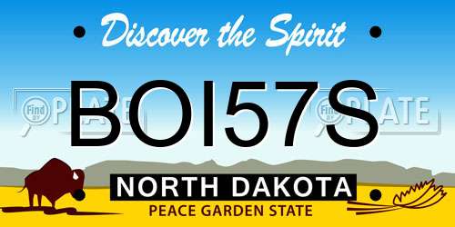 BOI57S North Dakota License Plate