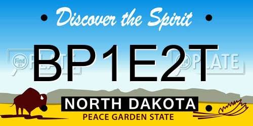 BP1E2T North Dakota License Plate