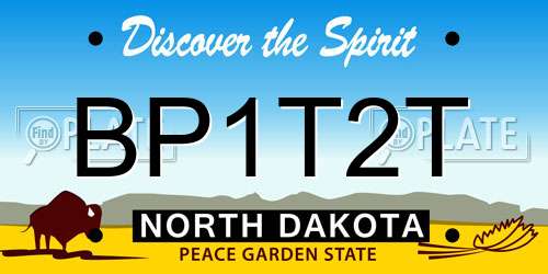 BP1T2T North Dakota License Plate