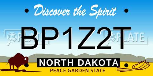 BP1Z2T North Dakota License Plate