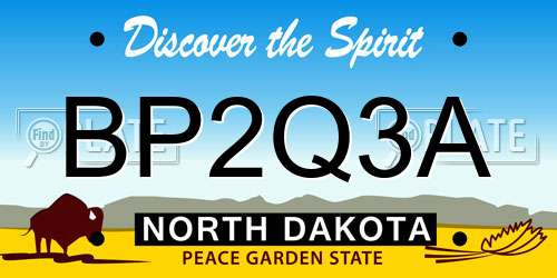 BP2Q3A North Dakota License Plate