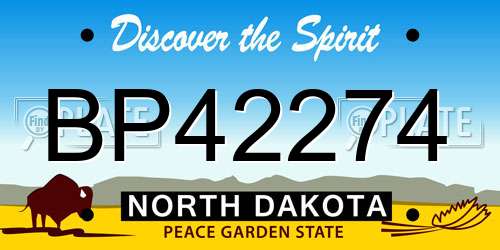 BP42274 North Dakota License Plate