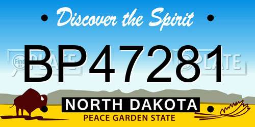 BP47281 North Dakota License Plate