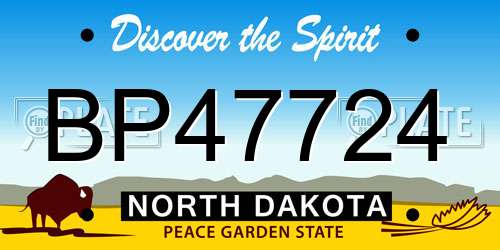 BP47724 North Dakota License Plate
