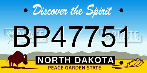 BP47751 North Dakota License Plate