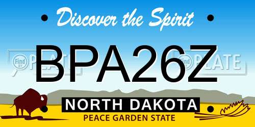 BPA26Z North Dakota License Plate