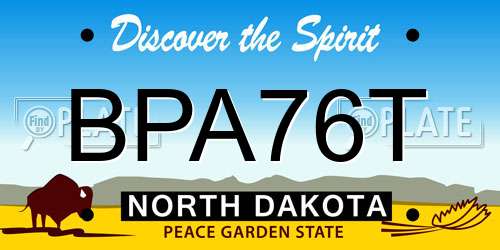 BPA76T North Dakota License Plate