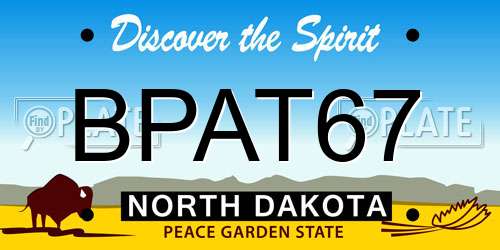 BPAT67 North Dakota License Plate