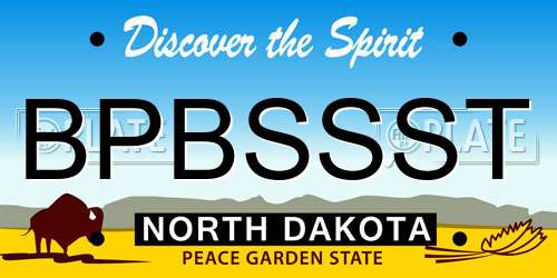 BPBSSST North Dakota License Plate