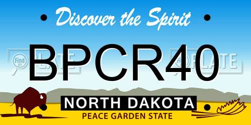 BPCR40 North Dakota License Plate