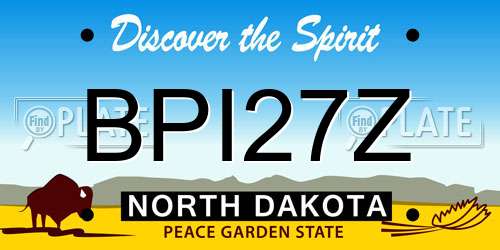 BPI27Z North Dakota License Plate