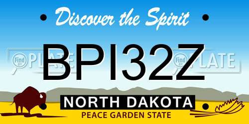 BPI32Z North Dakota License Plate