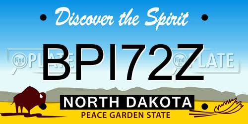 BPI72Z North Dakota License Plate