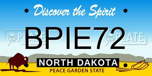 BPIE72 North Dakota License Plate