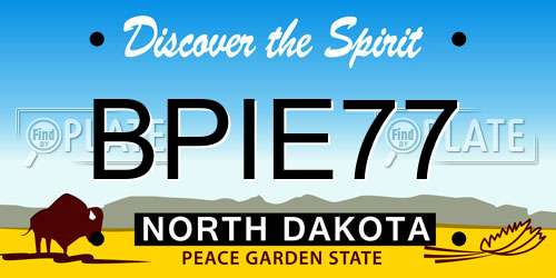 BPIE77 North Dakota License Plate