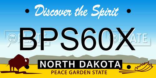 BPS60X North Dakota License Plate