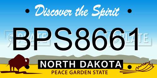 BPS8661 North Dakota License Plate