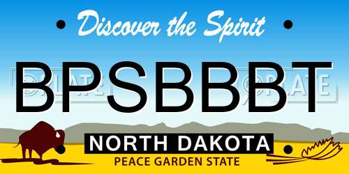 BPSBBBT North Dakota License Plate