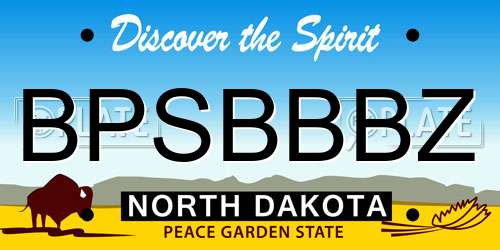 BPSBBBZ North Dakota License Plate