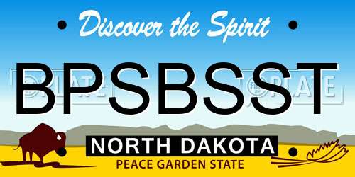 BPSBSST North Dakota License Plate