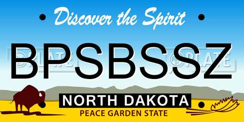 BPSBSSZ North Dakota License Plate