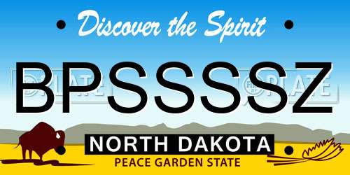 BPSSSSZ North Dakota License Plate