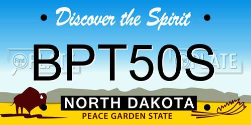 BPT50S North Dakota License Plate