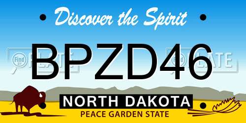 BPZD46 North Dakota License Plate