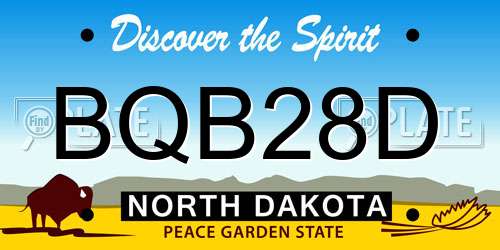 BQB28D North Dakota License Plate