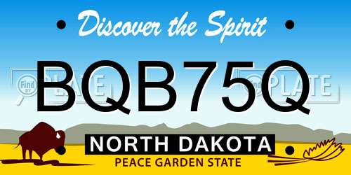 BQB75Q North Dakota License Plate
