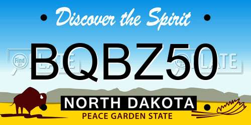 BQBZ50 North Dakota License Plate